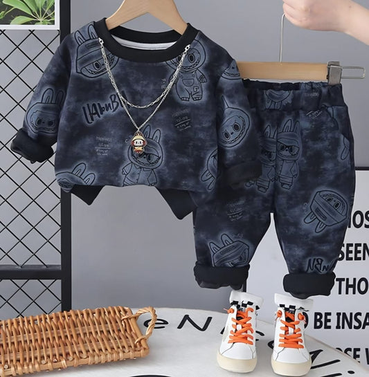 Labubu Trendy Sweatshirt & Jogger Pants 2 Pcs Set